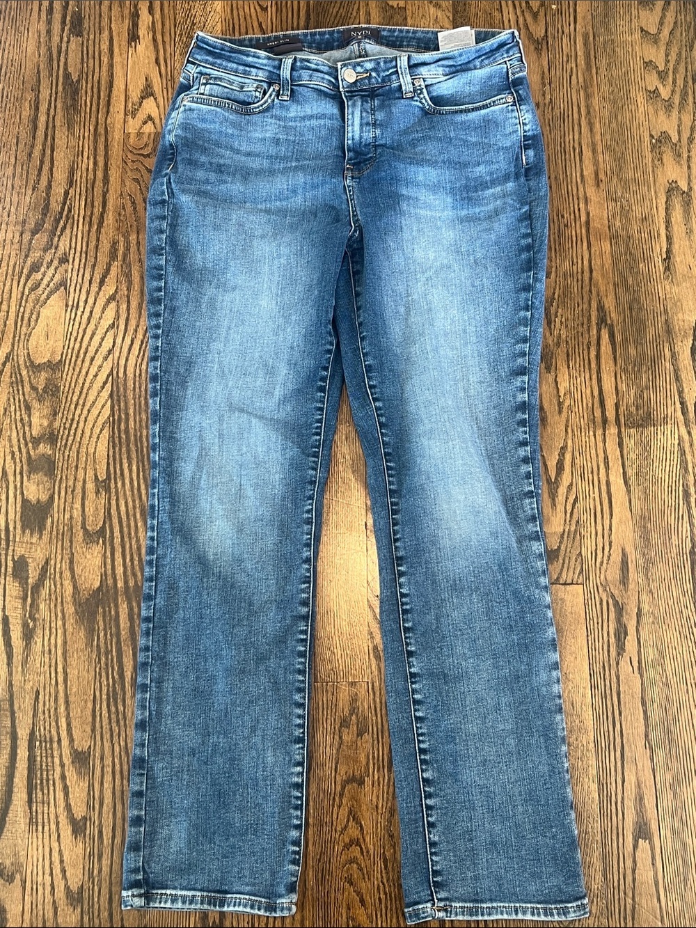 NYDJ Women's Sheri Slim Jeans in Medium Blue Wash